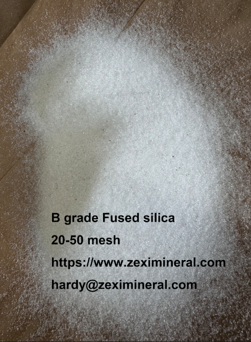 B Grade Fused Silica 20–50 Mesh